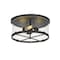 Z-Lite Callista 3 Light Flush Mount, Matte Black & Clear 3032F-MB - alternate 4